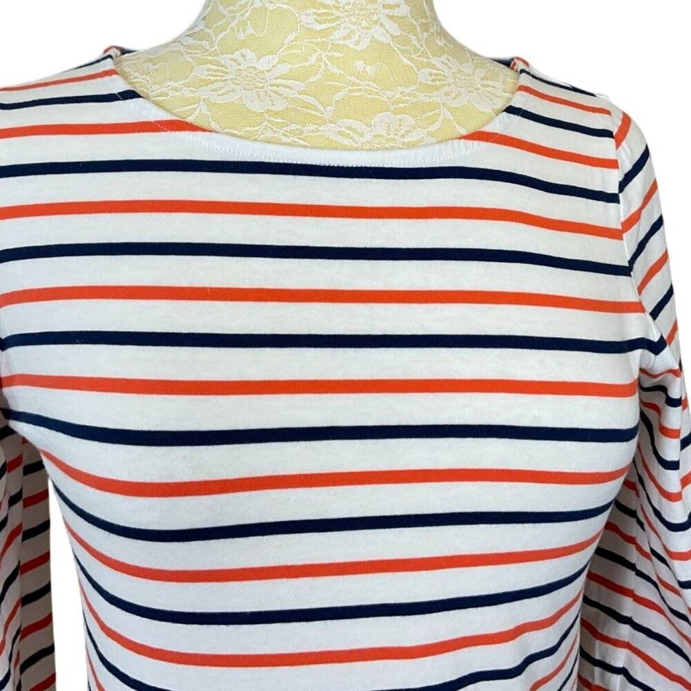 Boden Great Breton You've Earned These Stripes Long Sleeve Scoop Neck Tee 6 - Picture 2 of 8